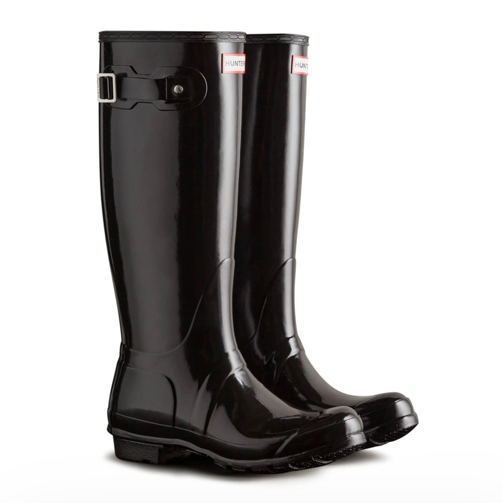 Hunter Gloss Black Tall Waterproof Boots